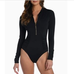 La Blanca Shirred Paddlesuit One Piece Swimsuit